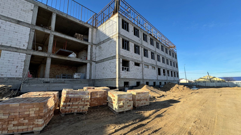 Строящаяся болница в одном из регионов Казахстана. Фото с сайта Министерства здравоохранения.