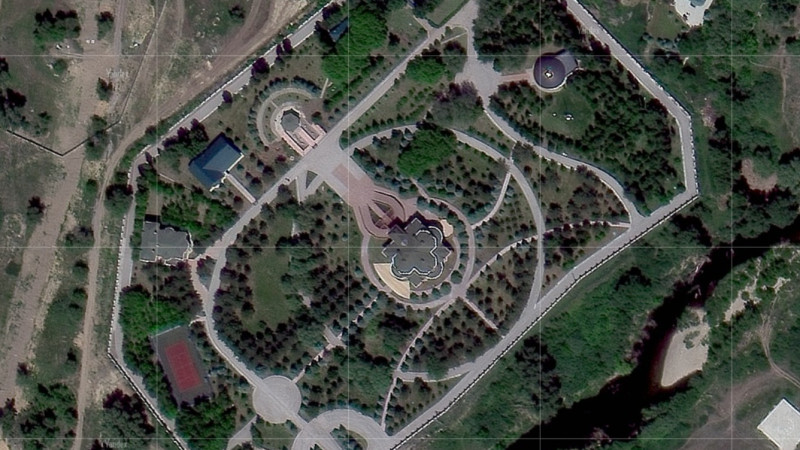 Бывшая президентская резиденция в Актюбинской области. Спутниковый снимок из "Яндекс Карты"