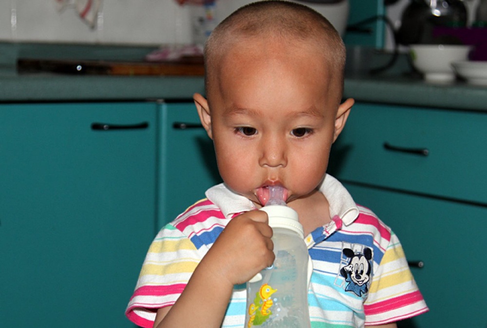 Марсу два года. Сейчас за ним ухаживает родственник Айдына. Родители пока не торопятся отдавать его в детский сад. ©Роза Есенкулова