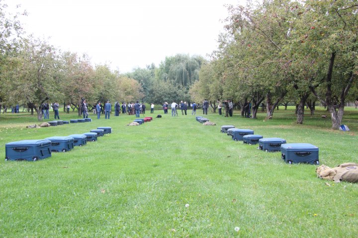 Первый этап соревнований - поиск "наркотиков" в багаже. Роль наркотических веществ выполняют специальные маркеры, издающие специфический запах. ©Дмитрий Хегай