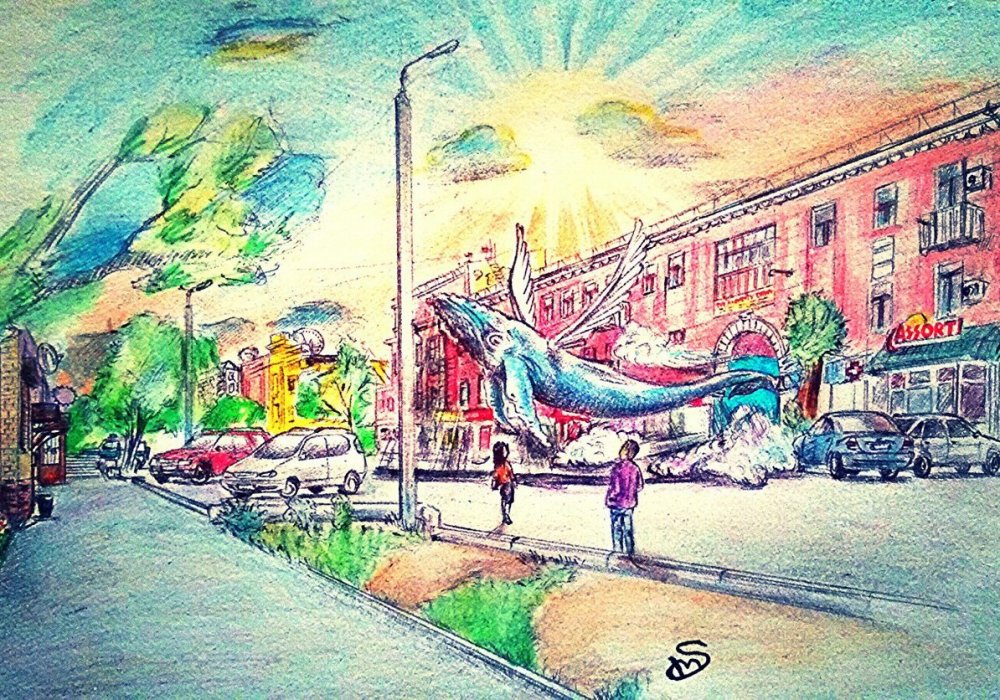 "Кит-мечтатель". Ожившие граффити.