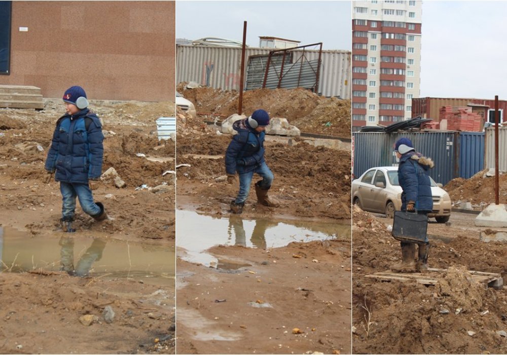 Мы оказали мальчишке помощь. Освобождению из болота он был очень рад.