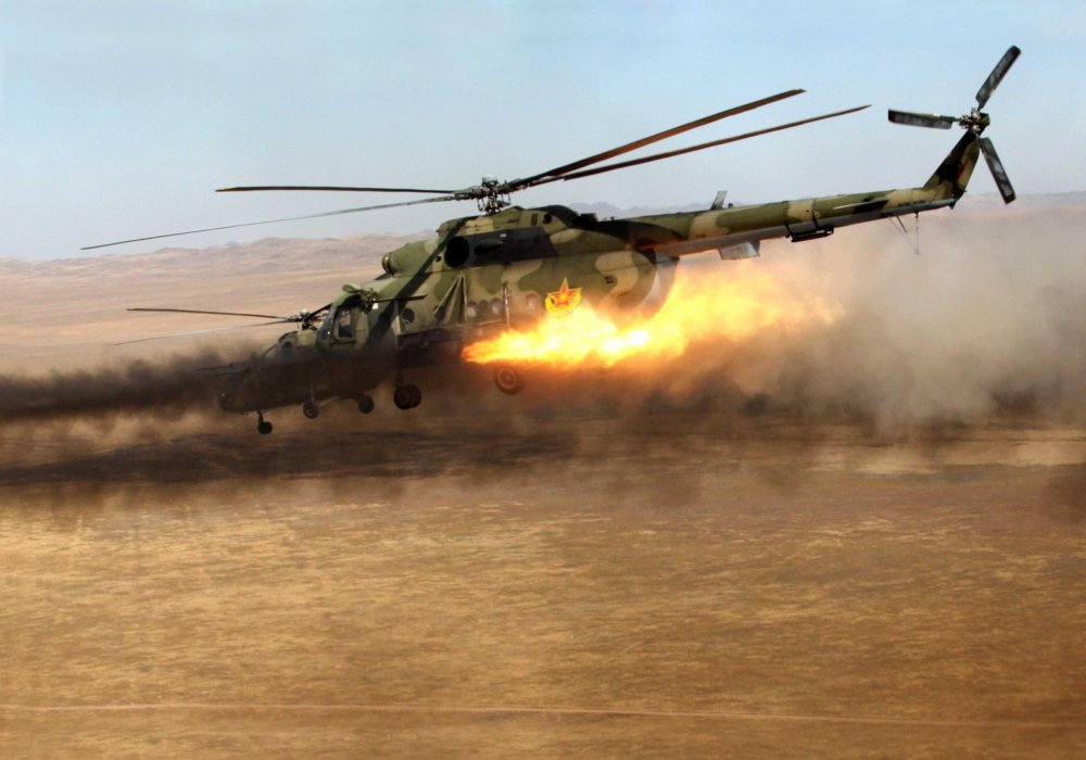 Огневая поддержка с боевого вертолета
