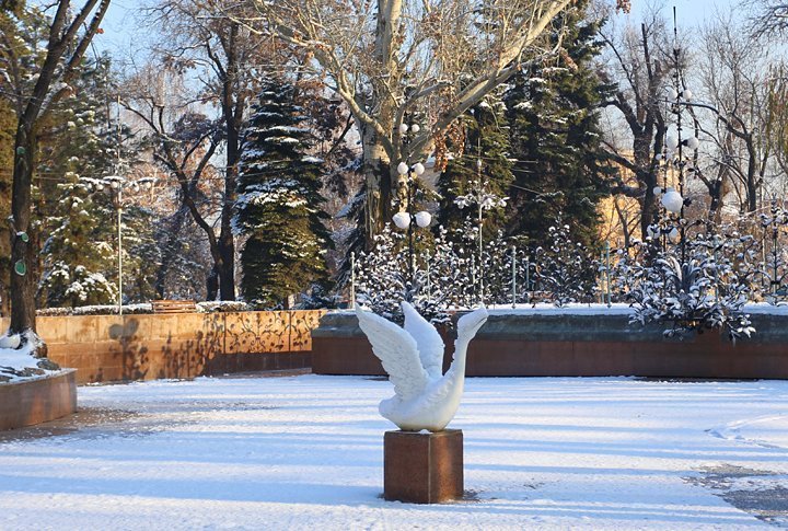 The Swan Lake in the park near the Old Square. ©Yaroslav Radlovsky