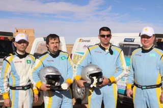 Kazakhstan's crews: Pilot Kanat Shagirov and navigator Alexandr Moroz, pilot Yuriy Sazanov and navigator Arslan Sakhimov. ©Vesti.kz