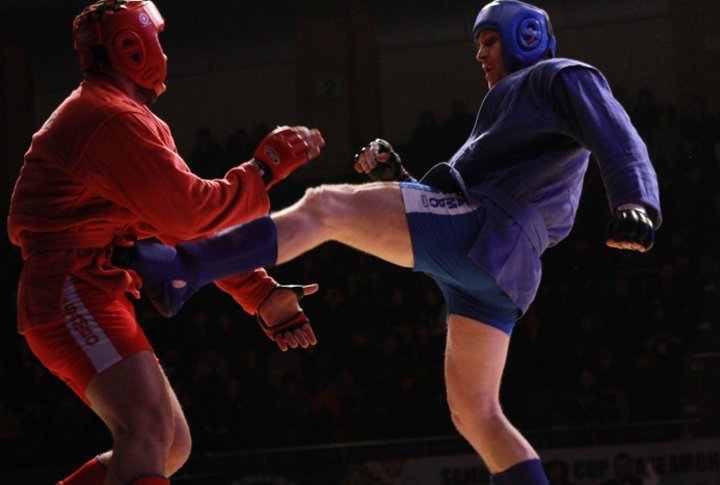 Kazakhstan Pavel Lysenko (in blue), the silver winner of the World Cup Stage. ©Ed G