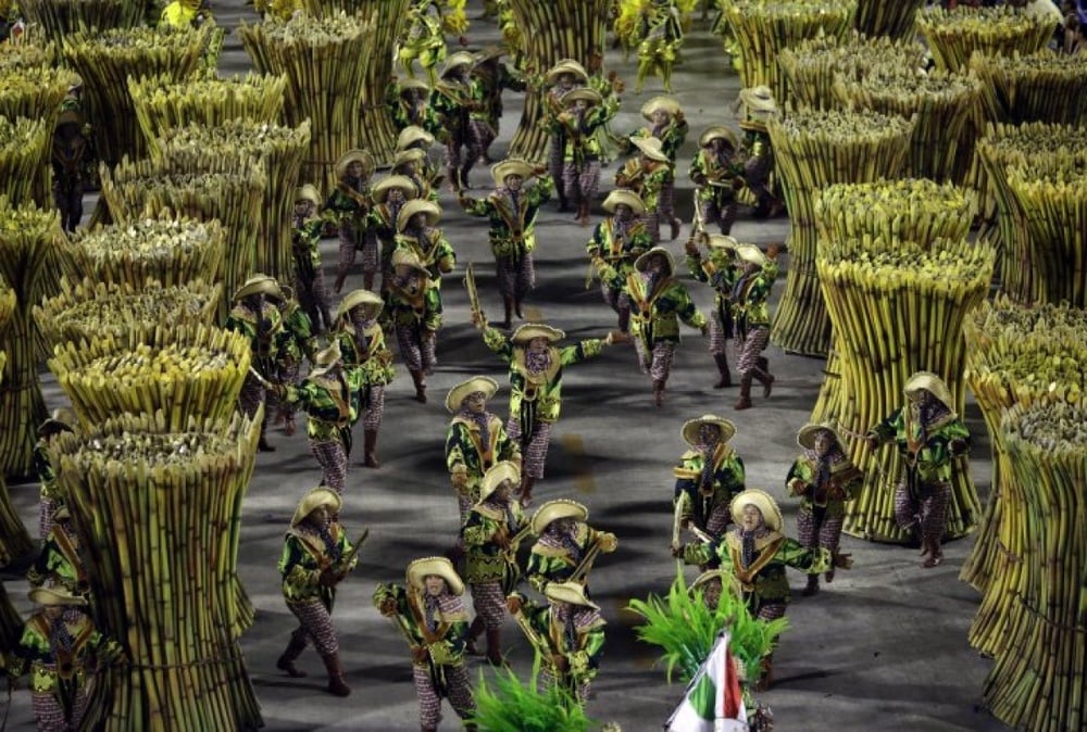 Revellers of the Grande Rio samba school. ©Reuters