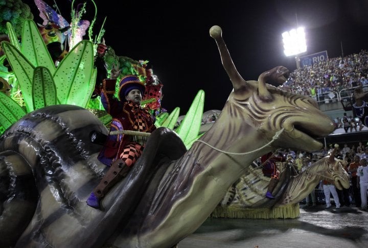 Reveller of the Grande Rio samba school. ©Reuters