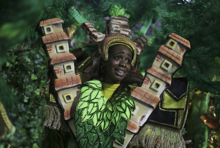 Reveller of the Sao Clemente samba school. ©Reuters