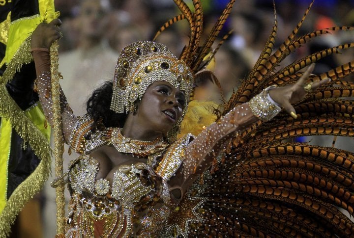 Reveller of the Sao Clemente samba school. ©Reuters