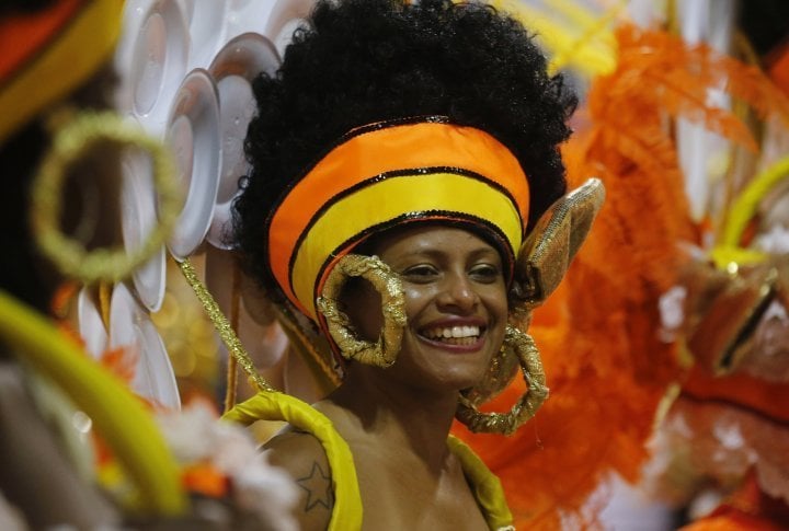 Reveller of the Sao Clemente samba school. ©Reuters