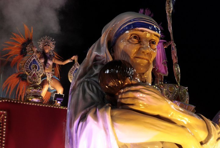 Reveller of the Sao Clemente samba school. ©Reuters