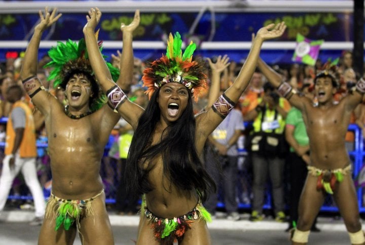 Revellers of the Mangueira samba school. ©Reuters