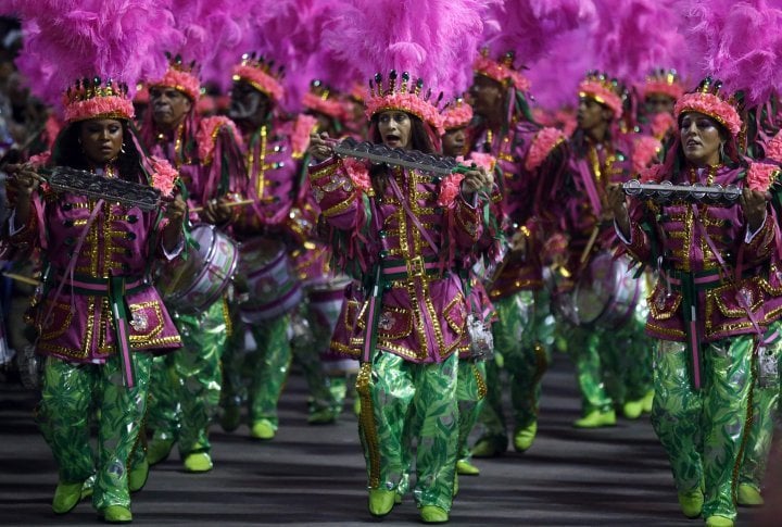 Revellers of the Mangueira samba school. ©Reuters