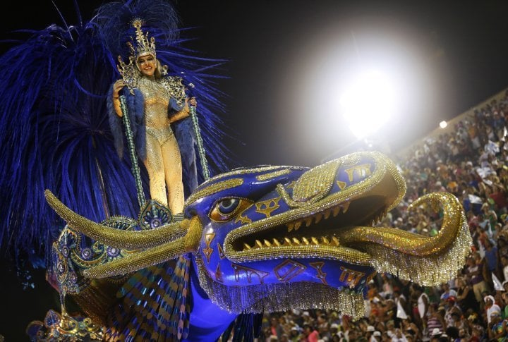 Reveller of the Beija-Flor samba school. ©Reuters 