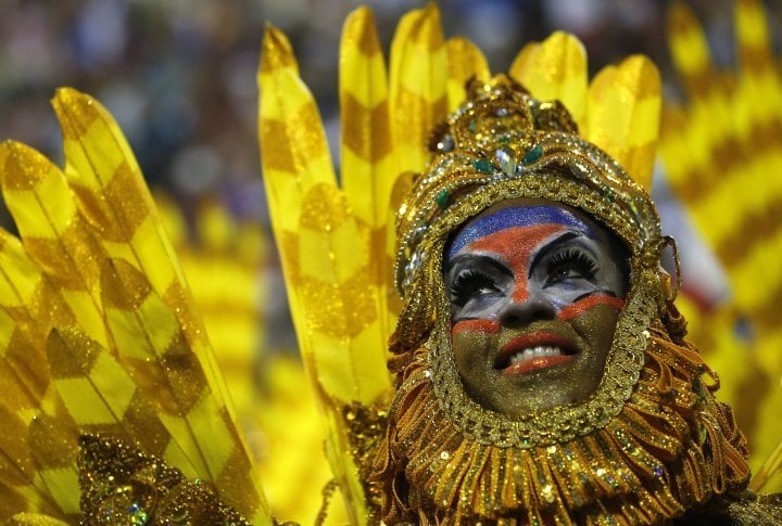 Reveller of the Beija-Flor samba school. ©Reuters 