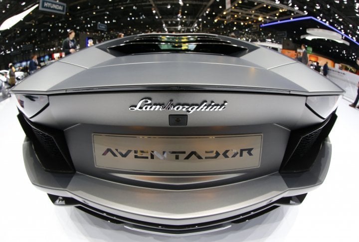 Lamborghini Aventador has 6.5-liter V-12 that is equivalent to 691 horsepower. It reaches a top speed of 217 mph. ©REUTERS