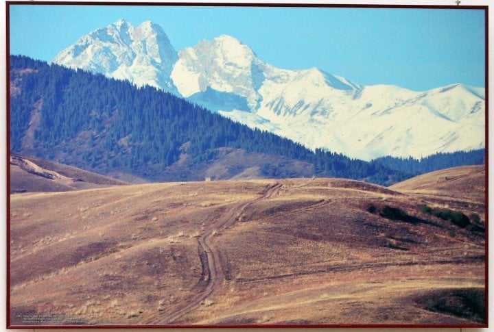 Trans-Ili Alatau Mountains. Almaty Oblast, in southern Kazakhstan. 

It is a part of the Northern Tian Shan mountain system  in Kazakhstan and Kyrgyzstan. 

Almaty, the largest city of Kazakhstan and its former capital until 1997,  is located at the foot of the range.