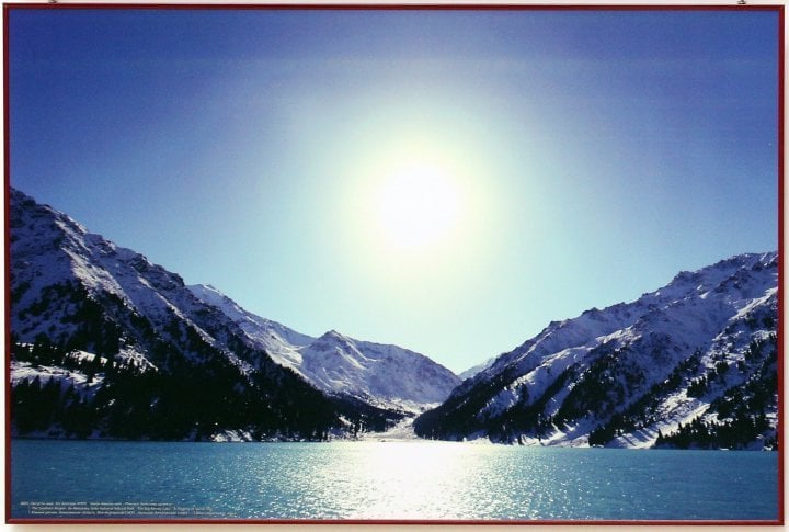 Big Almaty Lake. Ile-Alatau National Park. Almaty Oblast, in southern Kazakhstan. 

Lake is located 28.5 km south of Almaty city.
The lake attract tourists by its spectacular views. 