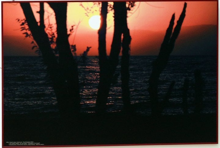 Sunset. Lake Alakol. Almaty Oblast, southern Kazakhstan.