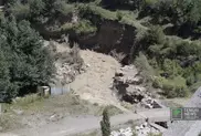 Consequences of mud flood near Almaty