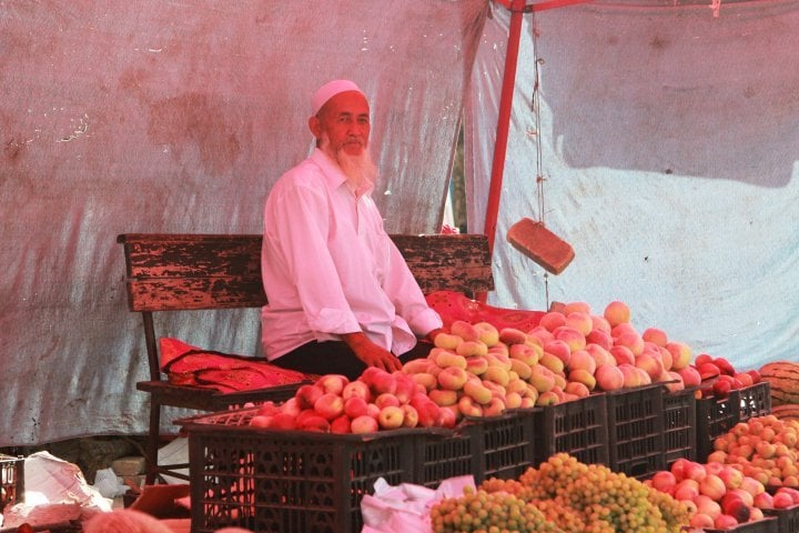 The city is rich in fruit. A mixture of smells from grapes, small apples, peaches and pears is common for the local markets. ©Vladimir Prokopenko