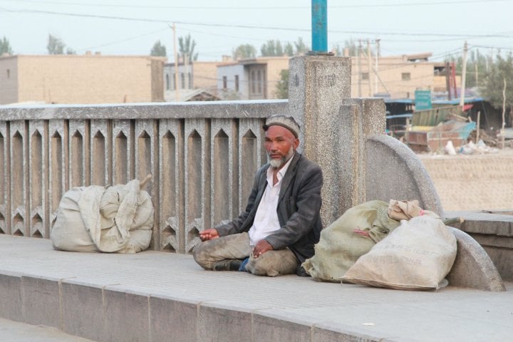 Quite a few beggars can be seen on the city streets. ©Vladimir Prokopenko