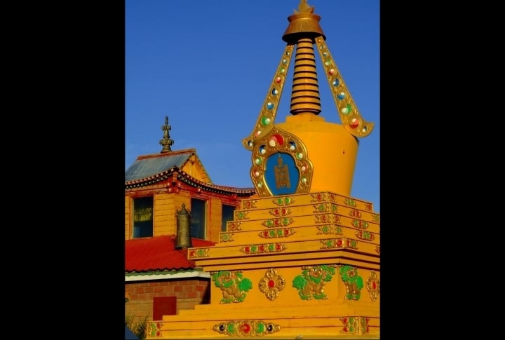 Painter cathedrals of Buddhist Mongolians are in every village. ©Rustem Rakhimzhan