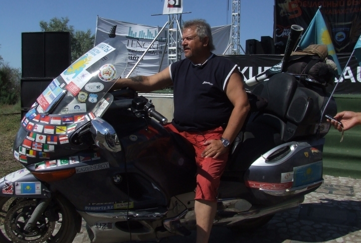 Organizer of bike-fest Dmitry Petrukhin. ©Roza Yessenkulova 