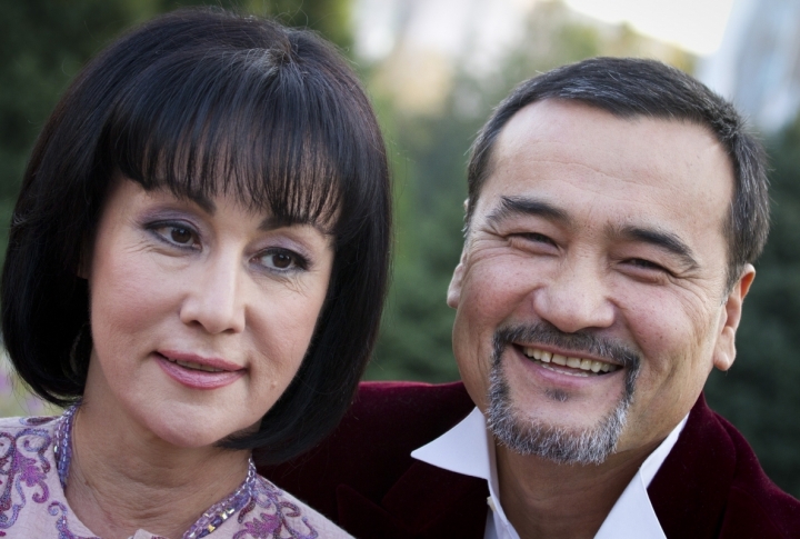 Distinguished Artist of Kazakhstan Zhanna Kuanysheva and famous theater and cinema actor Bakhtiyar Kozha. Photo by Vladimir Dmitriyev©