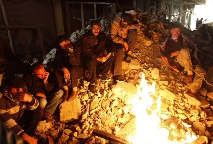 Countless people spent the night outdoors after the terrifying quake.  ©Reuters/Umit Bektas