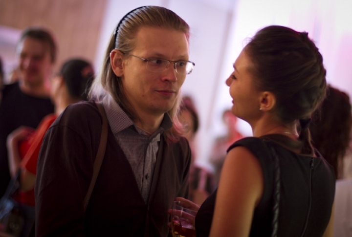 Nusician of JazzVoda Aleksandr Galayev with spouse. Photo by Vladimir Dmitriyev©