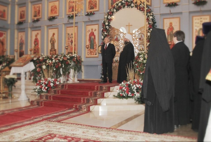 Nursultan Nazarbayev visited Uspenskiy Cathedral. Photo by Danial Okassov©