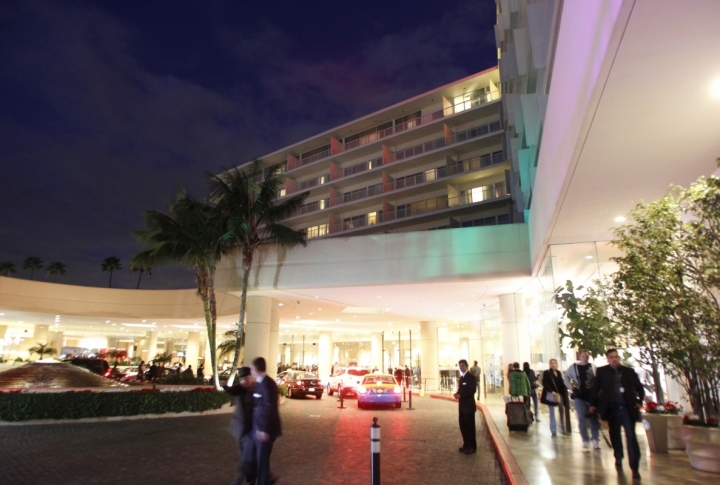 Beverly Hilton hotel where Whitney Houston spent her last night. ©REUTERS/Danny Moloshok