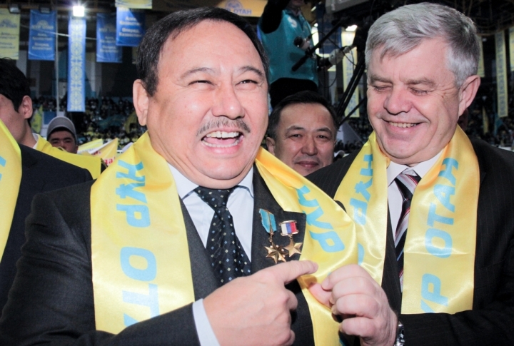 Head of Kazakhstan Space Agency Talgat Mussabayev and Minister of Emergency Situations Vladimir Bozhko. Photo by Danial Okassov©