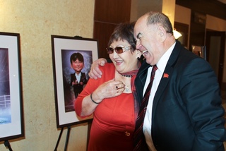 Majilis deputy Vladislav Kossarev with his colleague Aigul Solovyova. Photo by Renat Tashkinbayev©