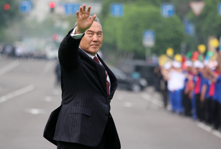 Nursultan Nazarbayev and his family during celebrations. Photo by Yaroslav Radlovskiy©