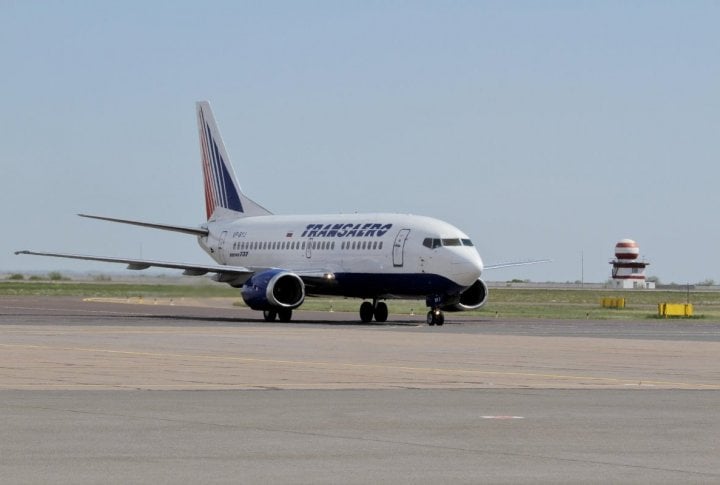 The plane with the representatives of Russian Orthodox Church landed in Astana airport. Photo by Danial Okassov©