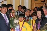 Almaty welcomes Olympic champions