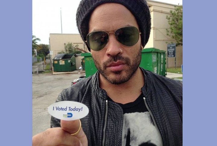 Lenny Kravitz after voting. ©Lenny Kravitz\twitter.com