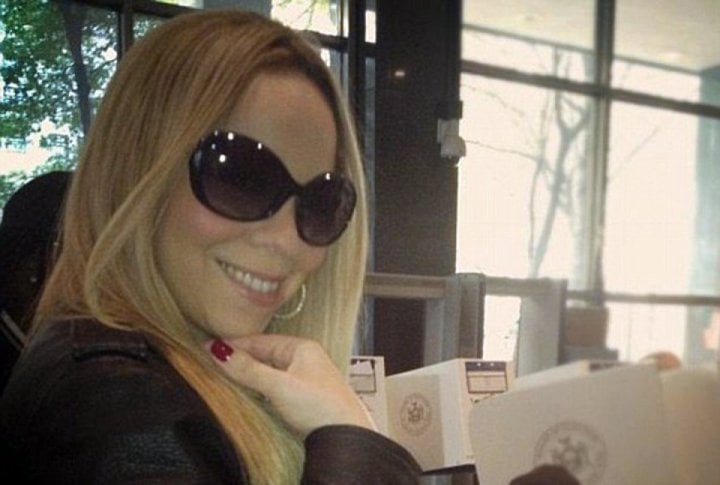 Mariah Carey at the polling station. ©mariahcarey\instagram.com