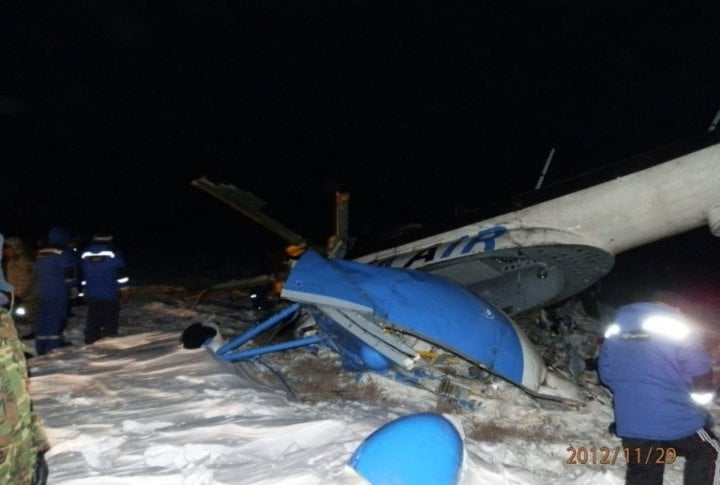 The wreckage of MI-8 was discovered on November 29 in Alakol region of Almaty oblast. Photo courtesy of press-service of Almaty oblast Emergency Situations Department©