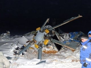 The wreckage of MI-8 was discovered on November 29 in Alakol region of Almaty oblast. Photo courtesy of press-service of Almaty oblast Emergency Situations Department©