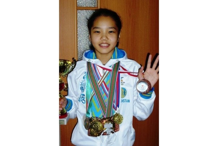 Aliya Assymova, 15 (rhythmic gymnastics). Successfully participated in several international junior tournaments.