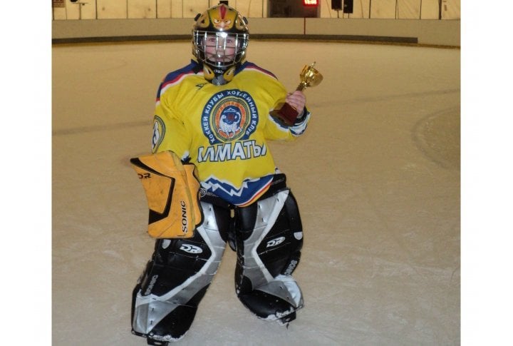 Ilya Yakovenko, best goaltender of the tournament. Photo by Bauyrzhan Kairbekov© 