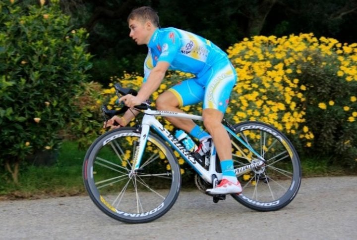 Aleksey Lutsenko (Kazakhstan). Photo courtesy of Astana cycling team's Facebook page