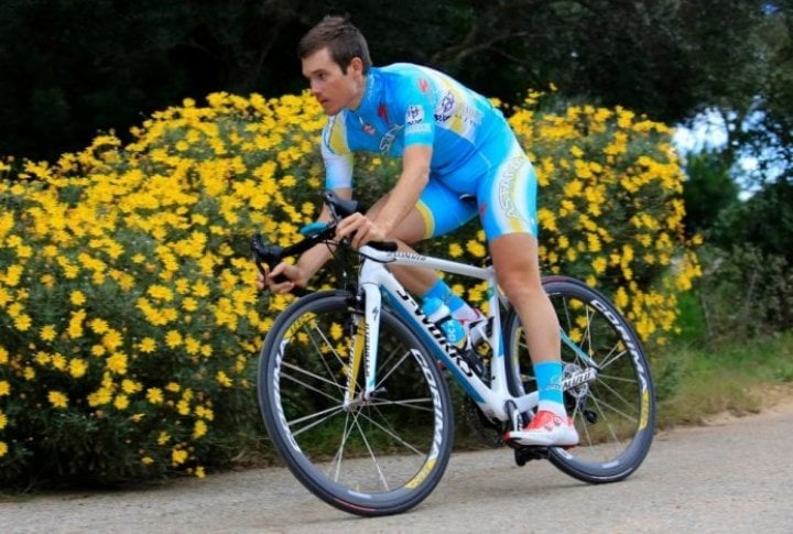 Evan Hoffman (the U.S.). Photo courtesy of Astana cycling team's Facebook page