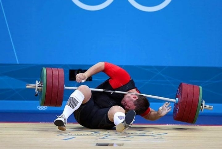 German weightlifter Matthias Steiner was hit by a barbell at the London Olympics-2012. Photo courtesy of SI.com