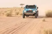 Kazakhstan's Astana team at Stage 7 of Africa Eco Race-2013