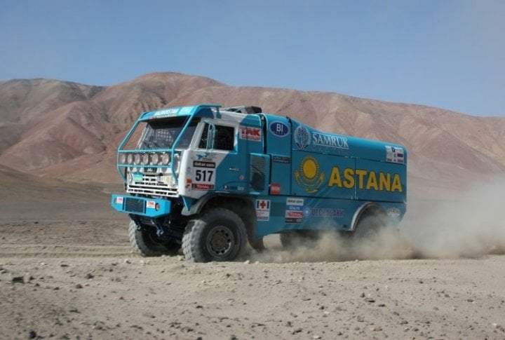 Kazakhstan's crew of Arthur Ardavichus, Aleksey Nikizhev and Nurlan Turlubayev. Photo by RaceFace Sports Media Syndicate